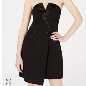 Trixxi black tuxedo strapless dress
